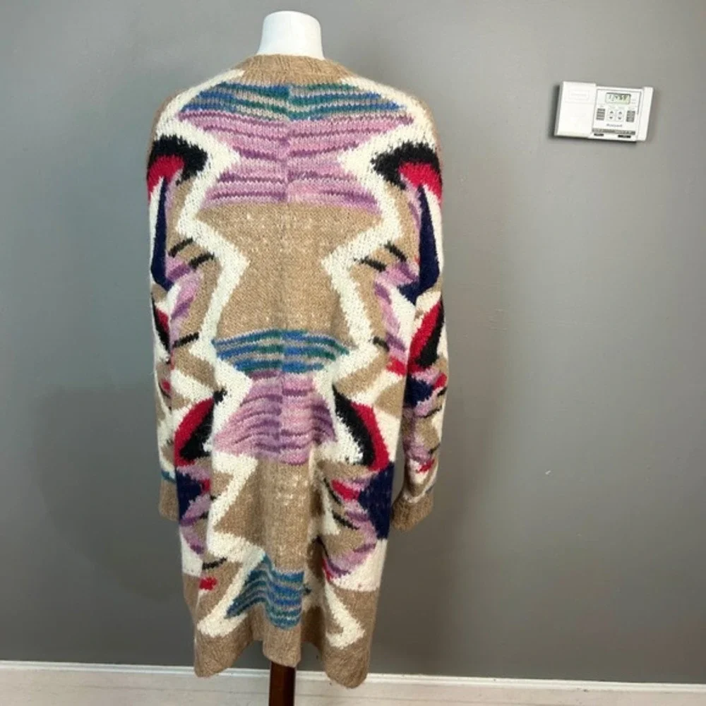 Anthropologie Moulinette‎ Soeurs Long Cardigan Sweater M L Oversized Colorful